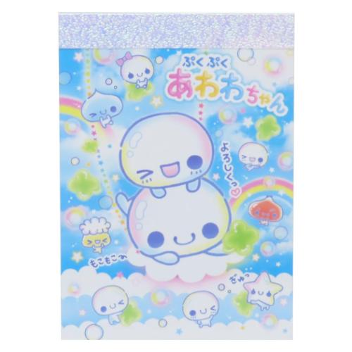 ミニミニメモ ぷくぷくあわわちゃん メモ帳 カミオジャパン