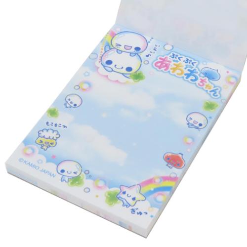 ミニミニメモ ぷくぷくあわわちゃん メモ帳 カミオジャパン