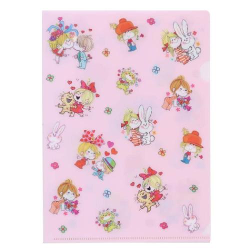 水森亜土 グッズ クリアフォルダー キャラクター A5仕切り付きファイル