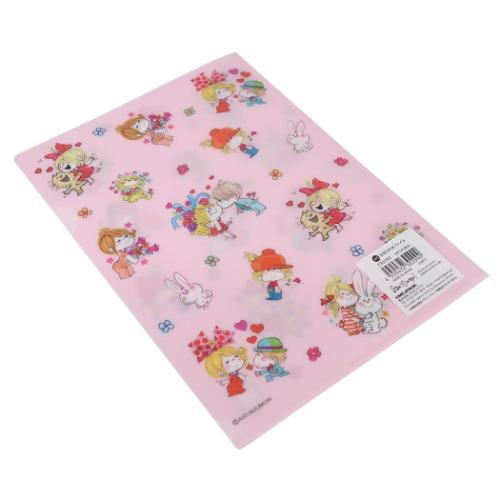 水森亜土 グッズ クリアフォルダー キャラクター A5仕切り付きファイル