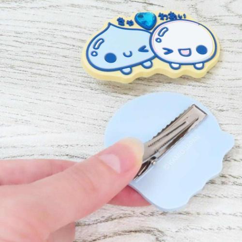 ヘアアクセ ぷくぷくあわわちゃん ストーン付きヘアクリップ 2個セット