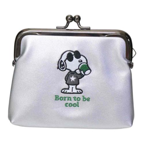 スヌーピー がま口ミニポーチ ピーナッツ ミニポーチ キャラクター ジョークール Born to be cool