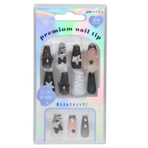 コスメ雑貨 プレミアムネイルチップ ロングスクエア glam star カミオジャパン ネイルアート 付け爪