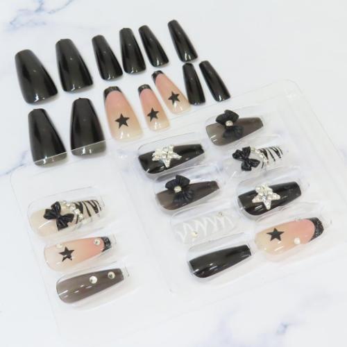 コスメ雑貨 プレミアムネイルチップ ロングスクエア glam star カミオジャパン ネイルアート 付け爪