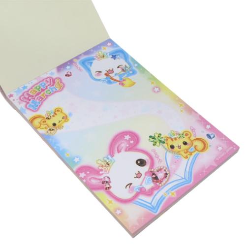 メモ帳 平成ファンシー シール付きA6メモ Happy March 新学期準備文具