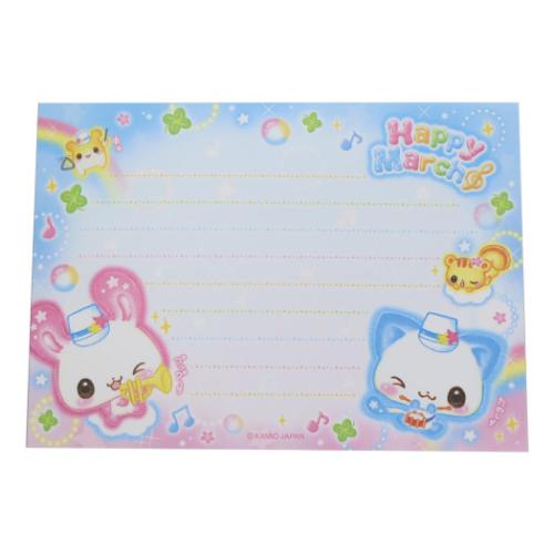 メモ帳 平成ファンシー シール付きA6メモ Happy March 新学期準備文具