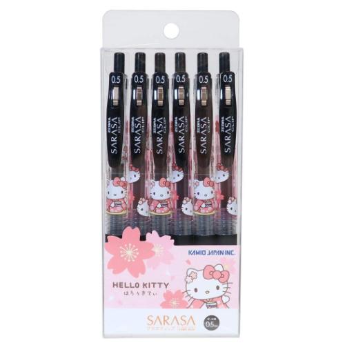 ハローキティ ボールペン SARASAボールペン 0.5mm 6本セット 着物