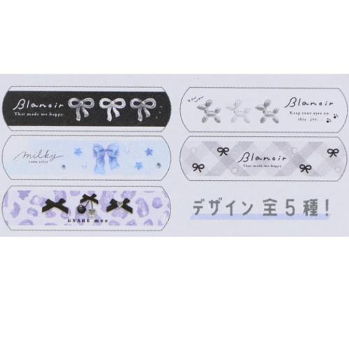 ばんそうこう Mサイズ blanoir 絆創膏 カミオジャパン メタリックリボン グッズ