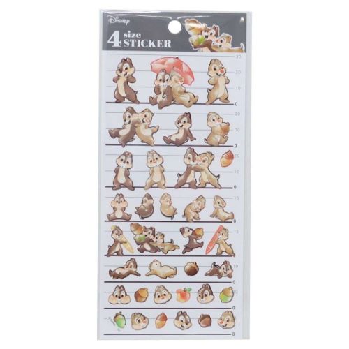 シールシート 4サイズステッカー 4SIZE STICKER チップ＆デール カミオジャパン ディズニー