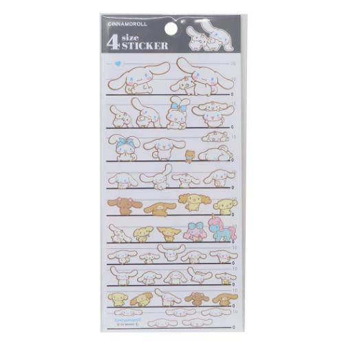 シールシート 4サイズステッカー 4SIZE STICKER シナモロール カミオジャパン サンリオ 手帳デコ キャラクター