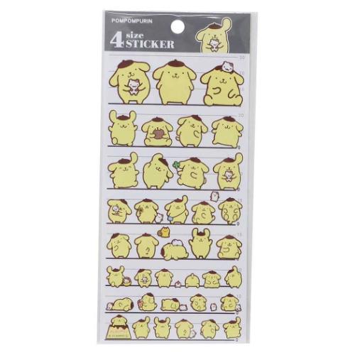 ポムポムプリン グッズ シールシート キャラクター 4サイズ