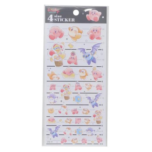 シールシート 4サイズステッカー 4SIZE STICKER 星のカービィ カービィ＆フレンズ カミオジャパン 手帳デコ キャラクター
