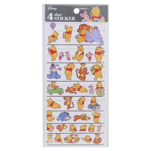 4SIZE STICKER シールシート くまのプーさん ディズニー カミオジャパン