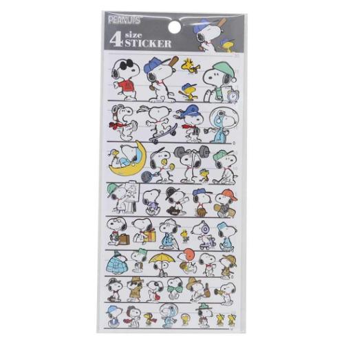 シールシート 4SIZE STICKER スヌーピー コスチューム ピーナッツ カミオジャパン デコレーション 手帳デコ