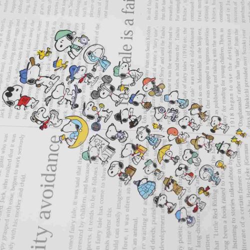 シールシート 4SIZE STICKER スヌーピー コスチューム ピーナッツ カミオジャパン デコレーション 手帳デコ