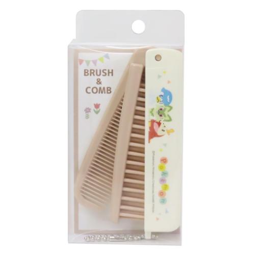 折りたたみブラシ＆コーム ヘアブラシ みんな仲良し ポケットモンスター ポケモン カミオジャパン プレゼント かわいい 折りたたみくし キャラクター