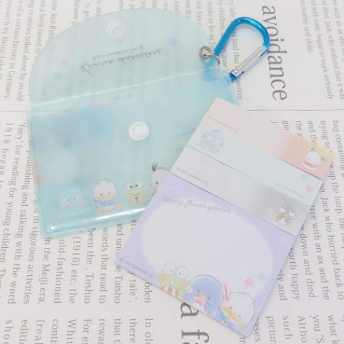 Sanrio カラビナケース 付き付箋 付箋 サンリオキャラクターズ カラビナケースつきふせん サンリオ