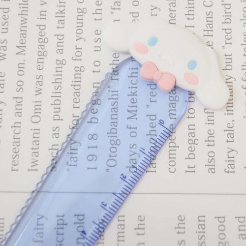 シナモロール キャラクター ものさし ラバーマスコット付き定規 サンリオ