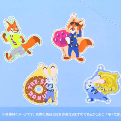 ズートピア キーリング トレーディングアクリルキーホルダー全8種 8個