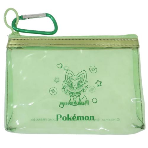 ポケットモンスター グッズ クリアポーチ キャラクター カラビナ付ミニポーチ ニャオハ 爆買