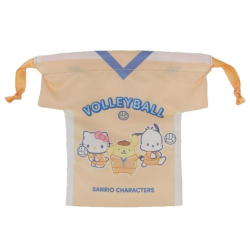 ユニフォーム巾着 きんちゃくポーチ サンリオキャラクターズ 巾着袋 サンリオ カミオジャパン バレーボール部 サンリオ部活
