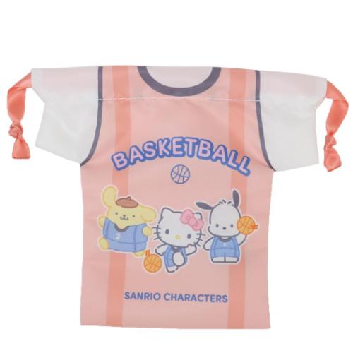 Yahoo! Yahoo!ショッピング(ヤフー ショッピング)ユニフォーム巾着 きんちゃくポーチ サンリオキャラクターズ 巾着袋 サンリオ カミオジャパン バスケットボール部 サンリオ部活
