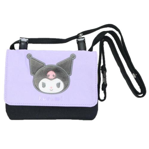 クロミ 横長タイプ ショルダーひもつき どこでもポッケ クリップポケット サンリオ キャラクター グッズ