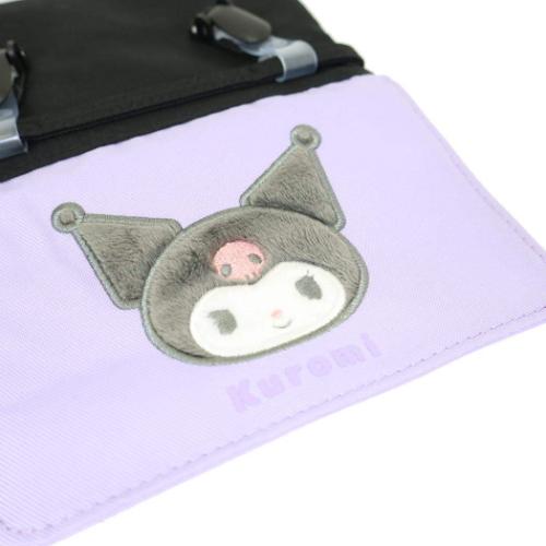 クロミ 横長タイプ ショルダーひもつき どこでもポッケ クリップポケット サンリオ キャラクター グッズ