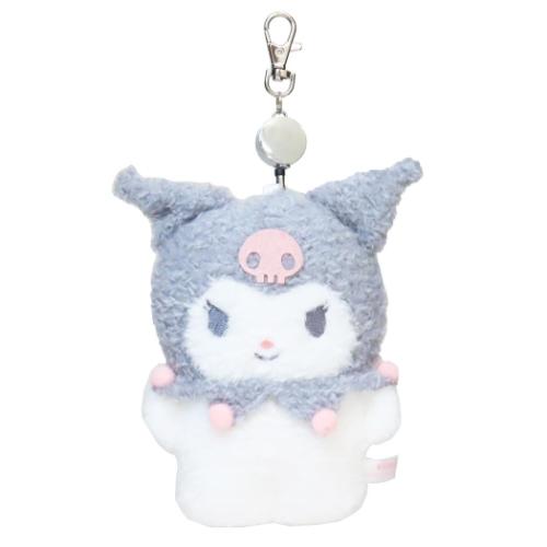 リール付きフラットぬいパスケース 定期入れ サンリオ クロミ カミオジャパン ICカードケース キャラクター