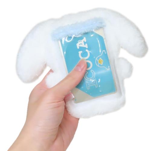 リール付きフラットぬいパスケース 定期入れ シナモロール サンリオ カミオジャパン ICカードケース キャラクター