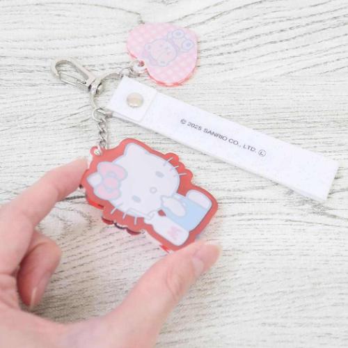 キティ ハローキティ　キーホルダー　ラメラメ　レア　平成　サンリオ sanrio サンリオ ハローキティ MD 平成 ミラーマスコット コラボ