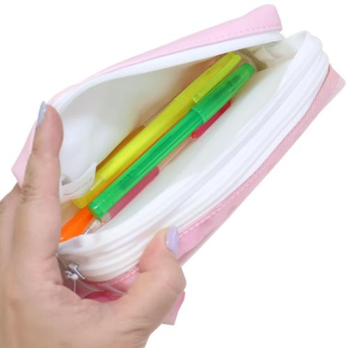ハローキティ クリアツインファスナーペンケース ペンポーチ サンリオ