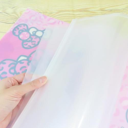 ファスナー付き6ポケットクリアファイル A4 ポケットファイル ハロー