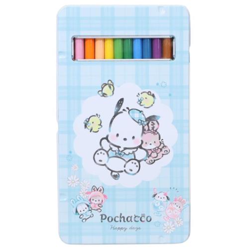 ポチャッコ 缶ケース入り12色いろえんぴつ 色鉛筆 チェックルック