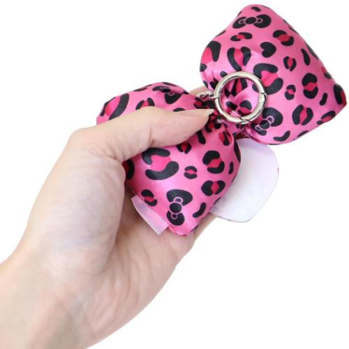 ビッグリボンキーホルダー キーリング ギャルアート ピンク ハロー