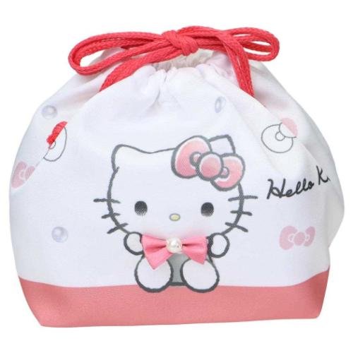 ハローキティ キャラクター ランチ巾着 お弁当きんちゃくポーチ