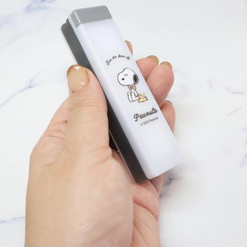 スヌーピー 身だしなみセット ミラー＆ダブルコーム グレーチェック ピーナッツ カミオジャパン 折りたたみブラシ 櫛 鏡