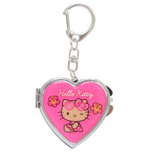 ハート型ミラーキーホルダー キーリング ハローキティ サンリオ 日焼け