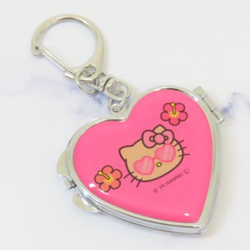 ハート型ミラーキーホルダー キーリング ハローキティ サンリオ 日焼け