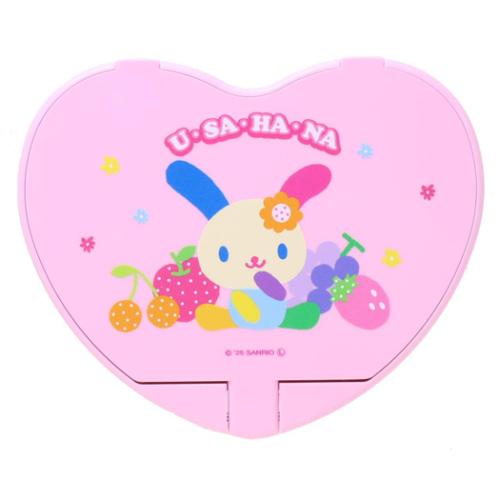 レア☆ 新品 サンリオ ウサハナ 卓上ミラー キラキラミラー ピンク ハート型コンパクトミラー ウサハナ 手鏡 サンリオ カミオジャパン