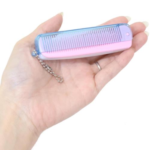 ヘアブラシ ウサハナ 折りたたみブラシ＆コーム 空 サンリオ カミオ