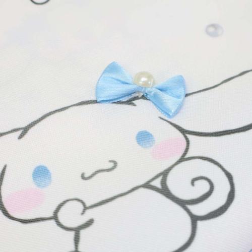 シナモロール マチ付き巾着 きんちゃくポーチ 巾着袋 モノクロリボン サンリオ キャラクター