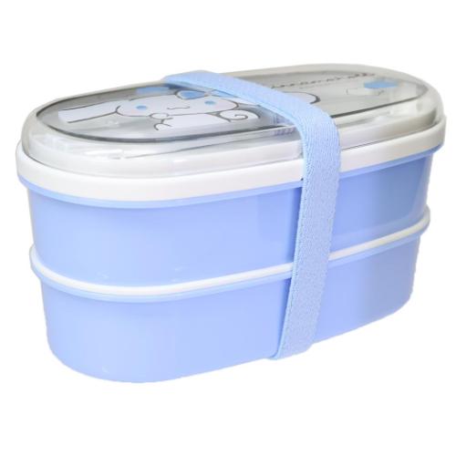 シナモロール キャラクター お弁当箱 抗菌 楕円レンジ2段ランチ