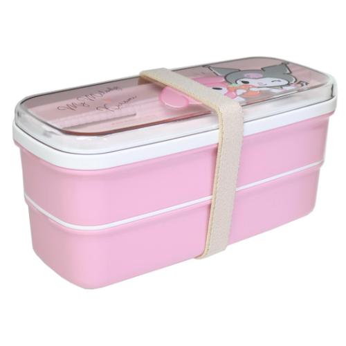 お弁当箱 抗菌 スリム2段ランチボックス いちご マイメロディ＆クロミ