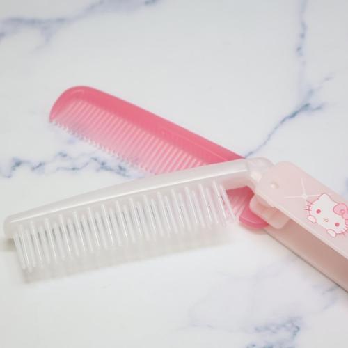 ハローキティ ヘアブラシ 折りたたみブラシ＆コーム サンリオ カミオ