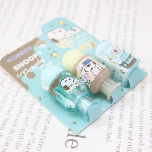 スヌーピー ピーナッツ キャラクター 鉛筆キャップ パロディ鉛筆キャップ 3本セット MELTY ICE CREAM カミオジャパン