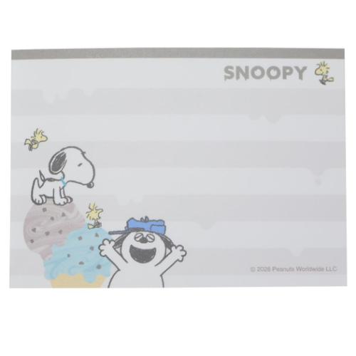 SNOOPY - スヌーピーミニメモ PEANUTS スヌーピー ミニメモ メモ帳 MELTY ICE CREAM ピーナッツ