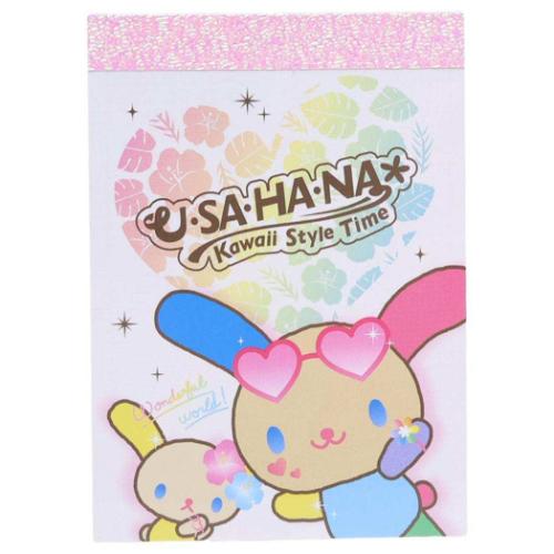 【当時物】ウサハナ 缶メモ ☆商品説明必読☆ウサハナ☆ハート 缶ケース入りメモ☆レア☆S74