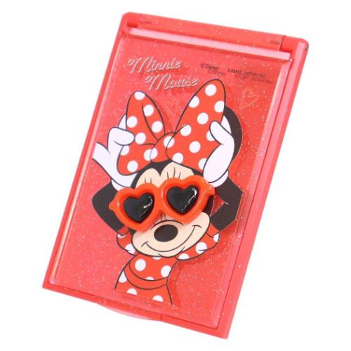 ディズニーキャラクター 手鏡 サングラス付ミラー ミニーマウス Disney