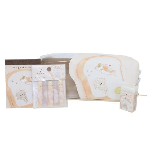 文具セット 4点文房具セット もぐにゃん 食パン 新入学 カミオジャパン